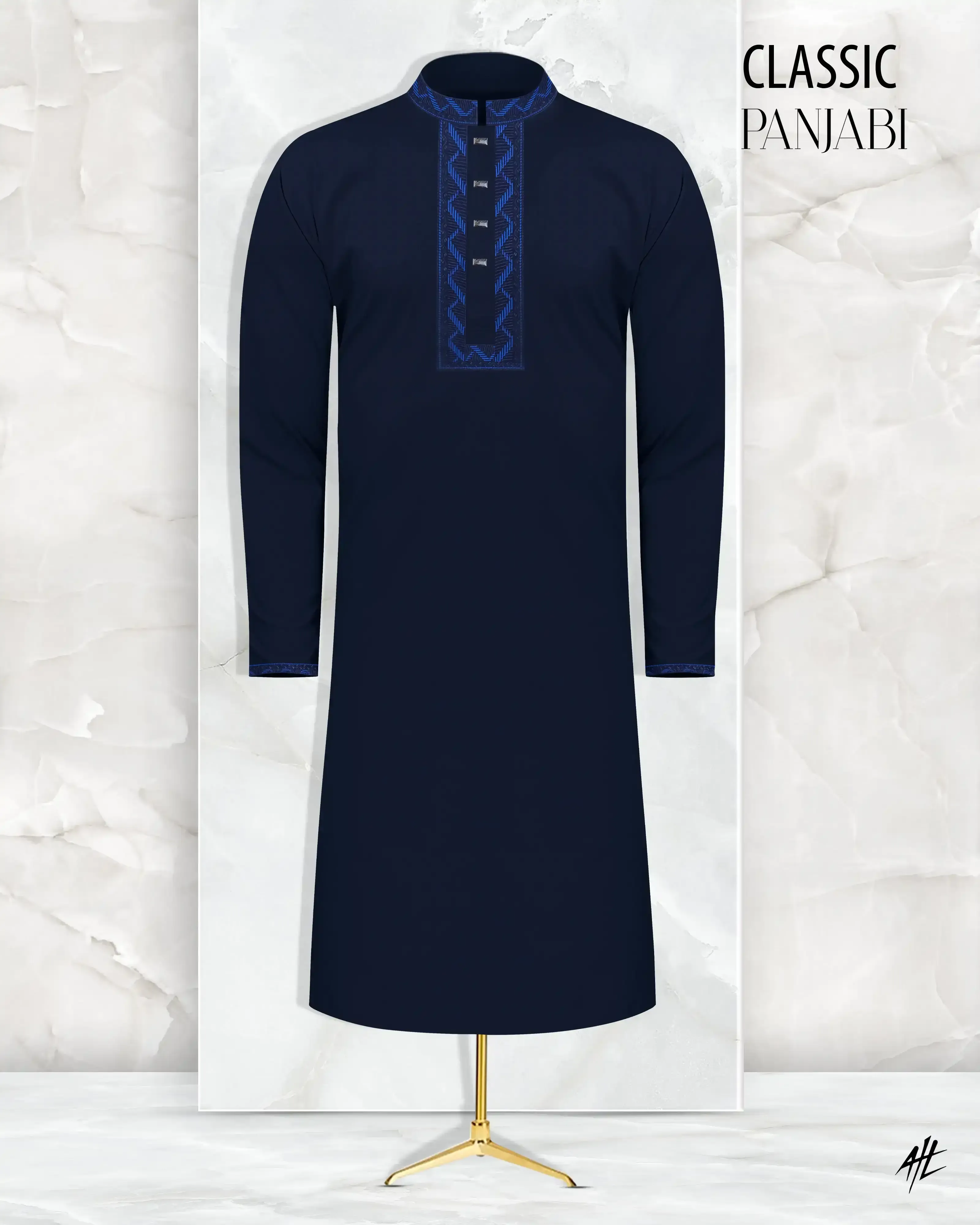 Embroidery Cotton Panjabi - Zayyan (زَيّان)