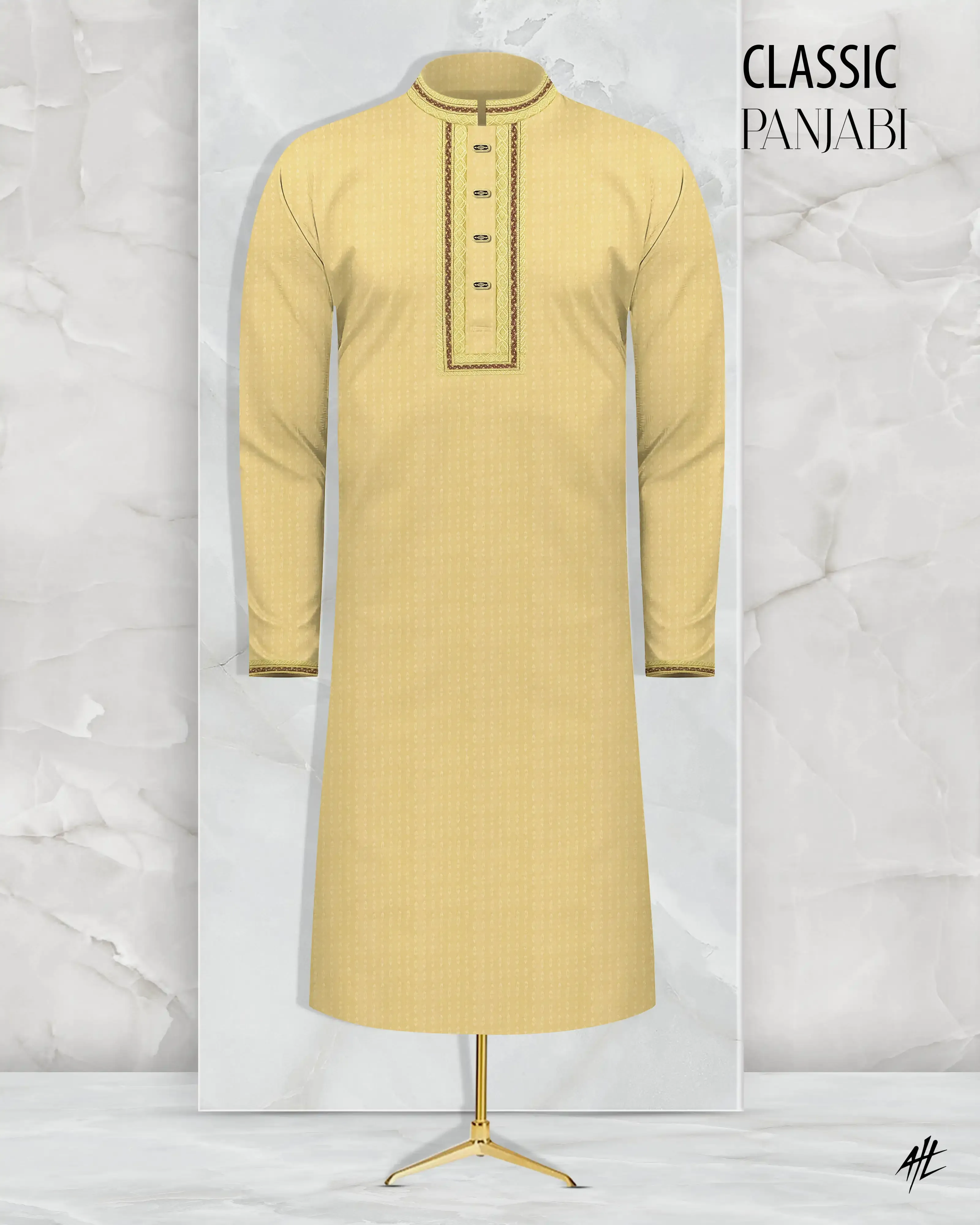 Embroidery Cotton Panjabi-Zayyan (زَيّان)