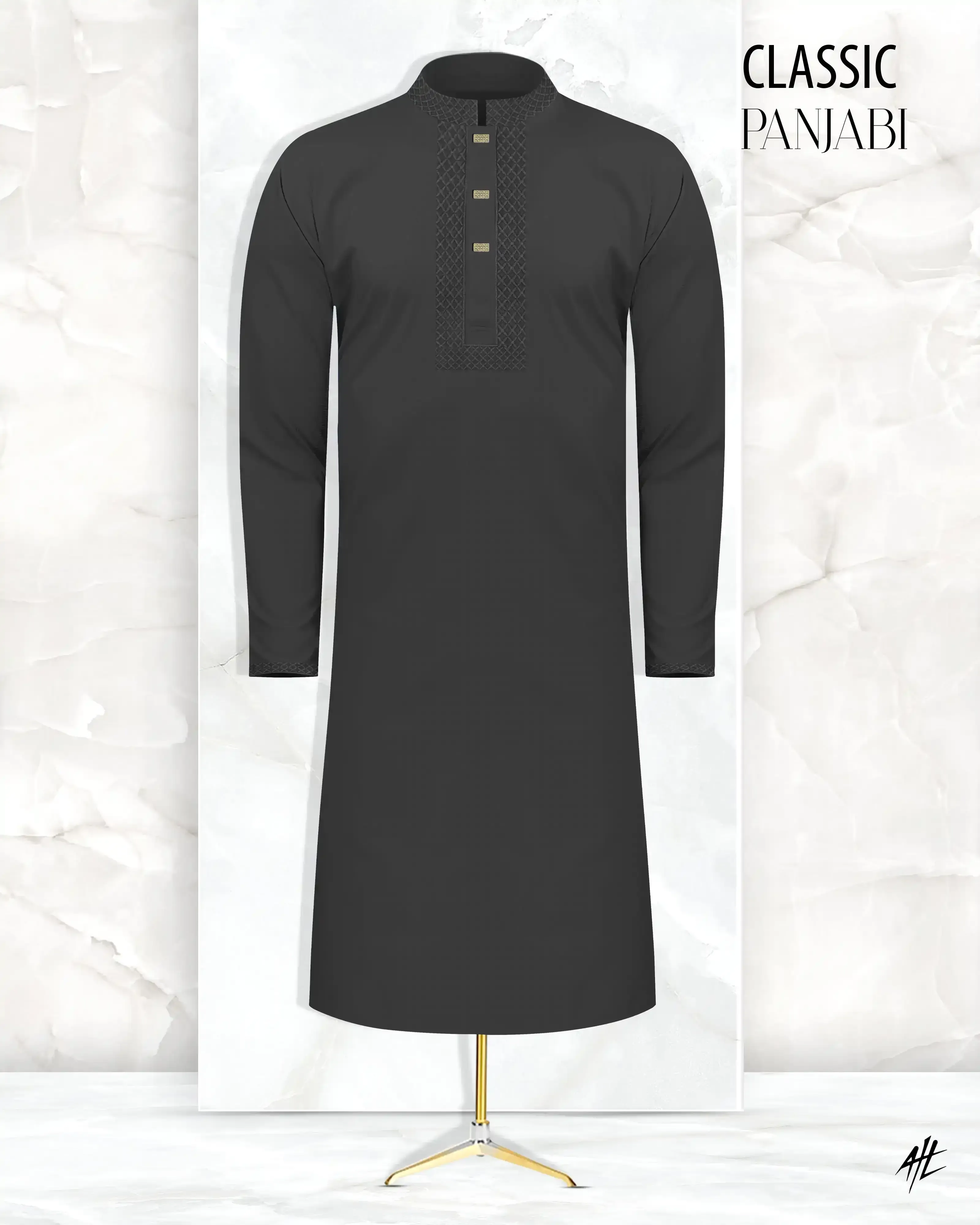 Embroidery Cotton Panjabi-TASNIM