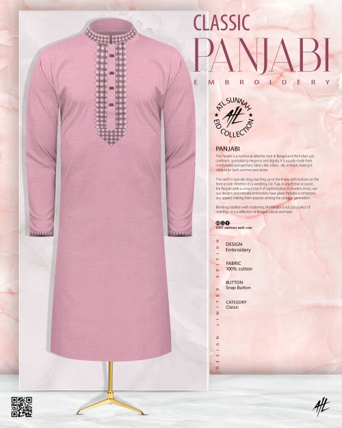 Embroidery Cotton Panjabi- Zarif
