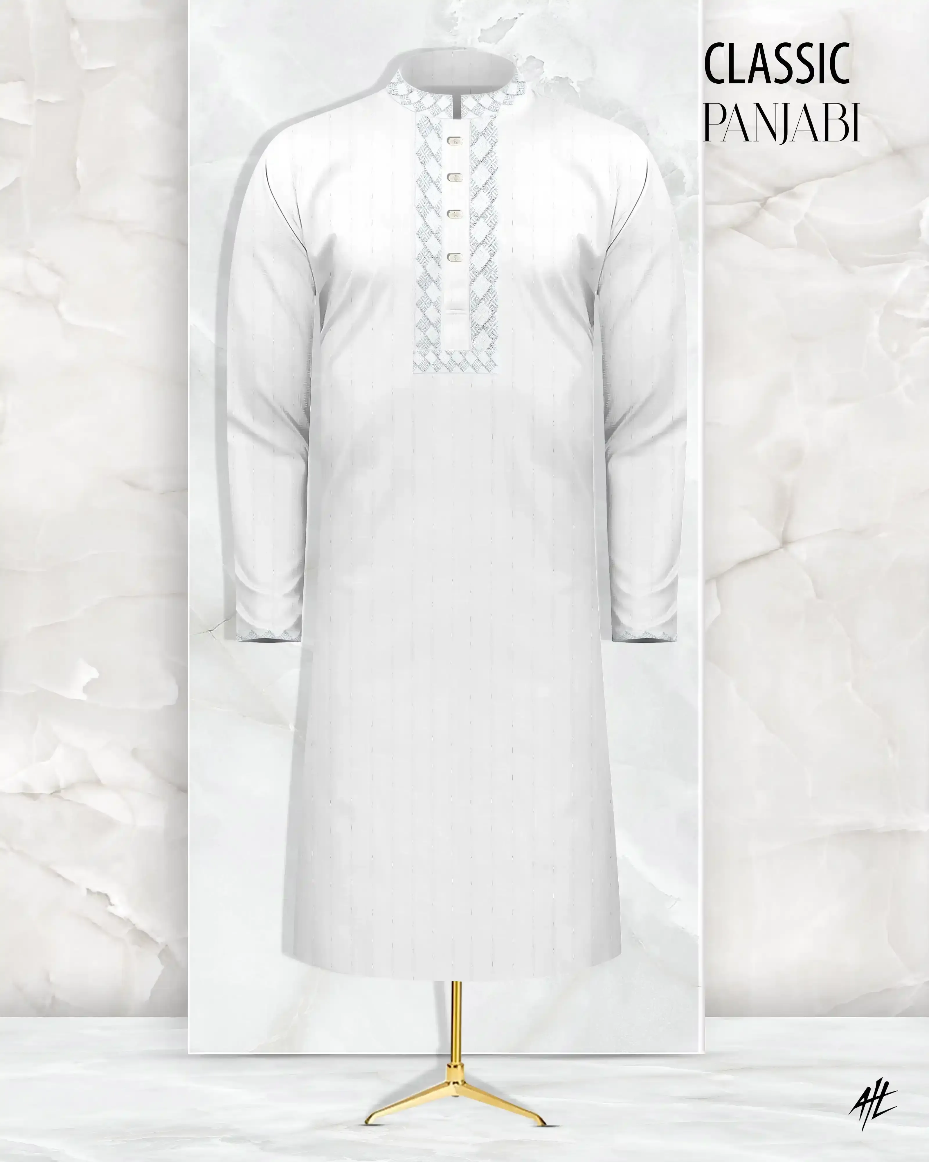 Embroidary Stripe Panjabi - AYAT