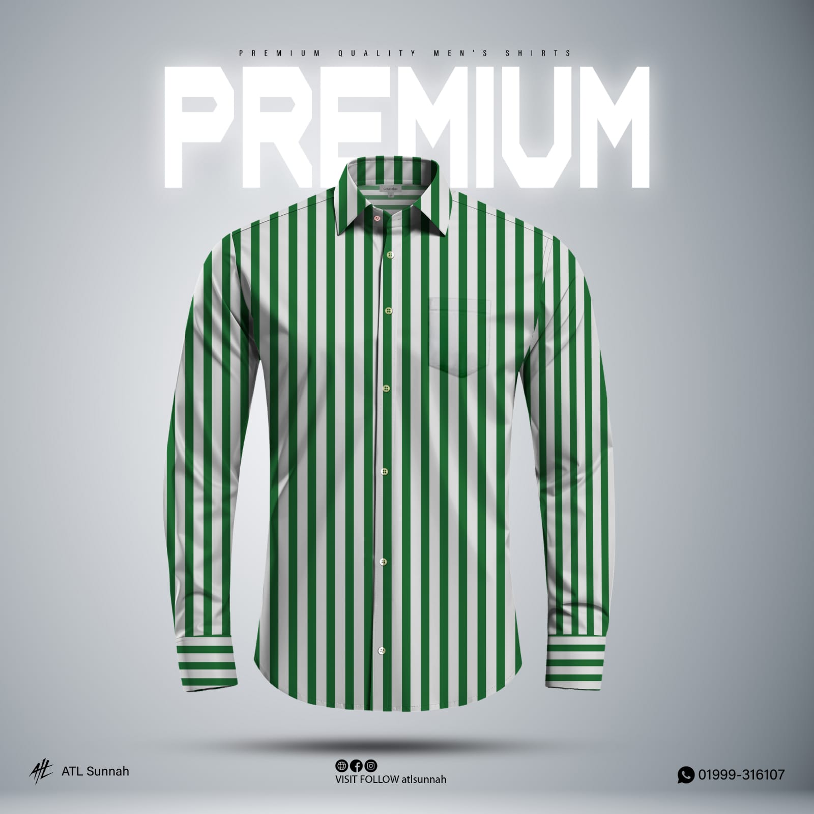 Men Long Sleeve Stripe Shirt