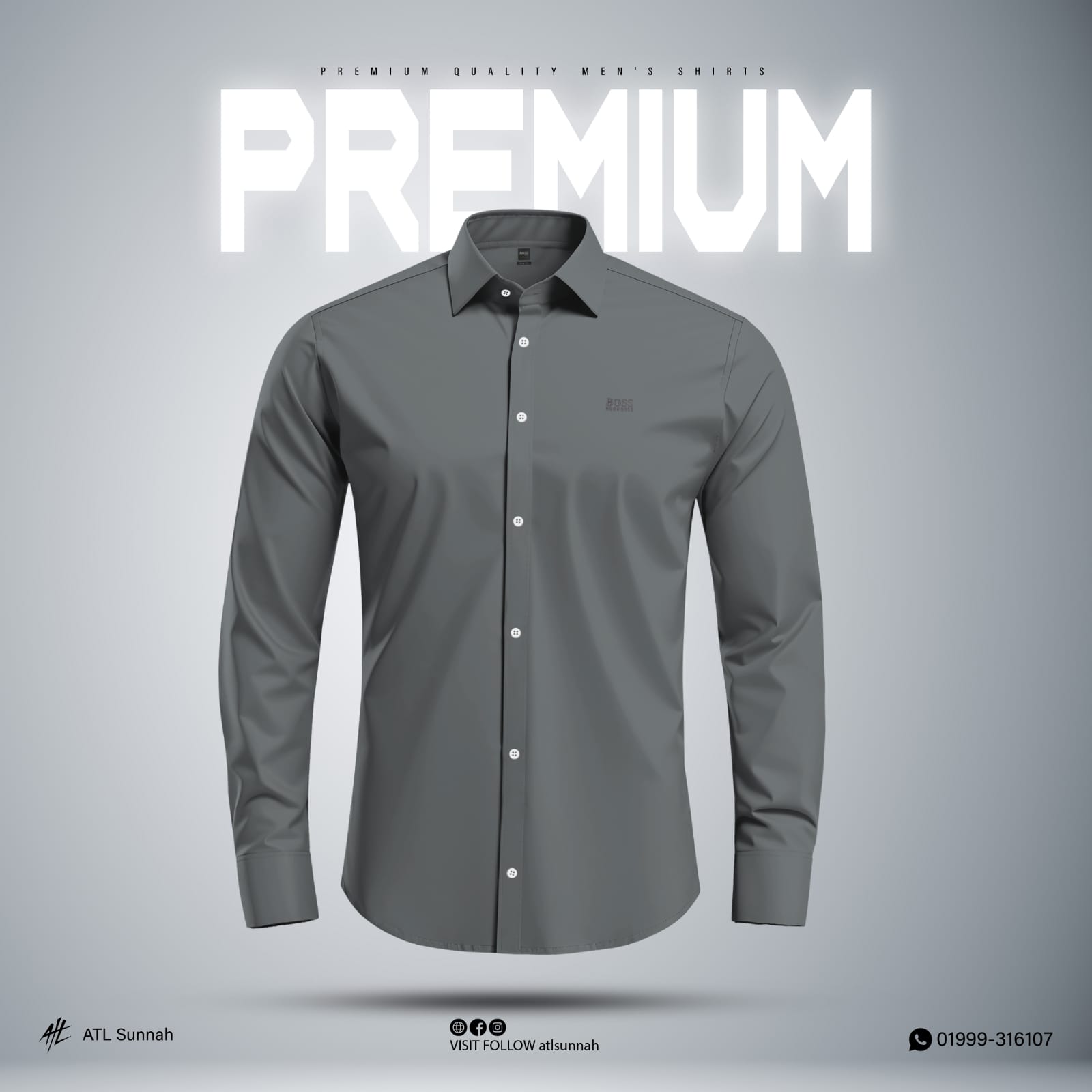 Men Long Sleeve Solid  Shirt