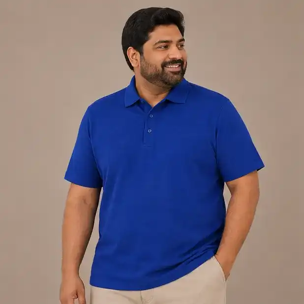 ACX Men's Plus Size Premium Piqué Polo Shirt – Iron Free | 220 GSM Cotton Blend | M–XXXL  | Royal Blue